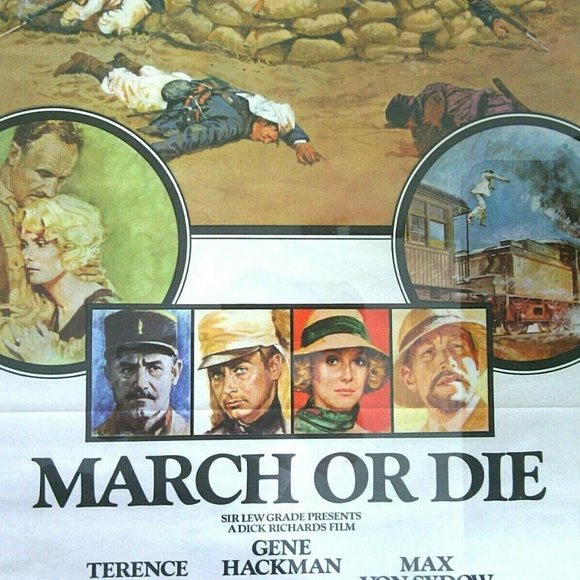 March or Die Vintage Original Movie Posters Authentic Originals Genuine Theater - Picture 15 of 16